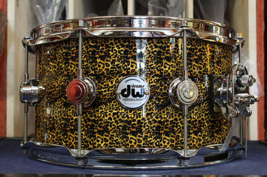 DW Collectors Series Snare Drum 7"x13" in Cheetah Finishply
