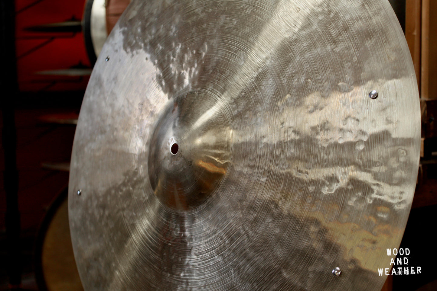 Quiqeg Cymbalsmith 22 5/16" Dirty Boppa Series Ride Cymbal w/ Rivets 2342g