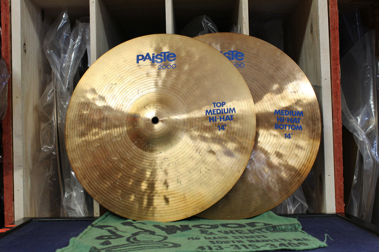 1980s Paiste 14" 2000 Medium Hi-Hats 788/1043g