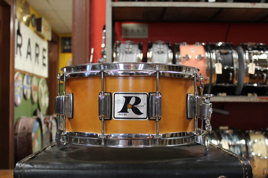 1970s Rogers Big R 6.5x14 Wood Dyna-sonic Snare Drum