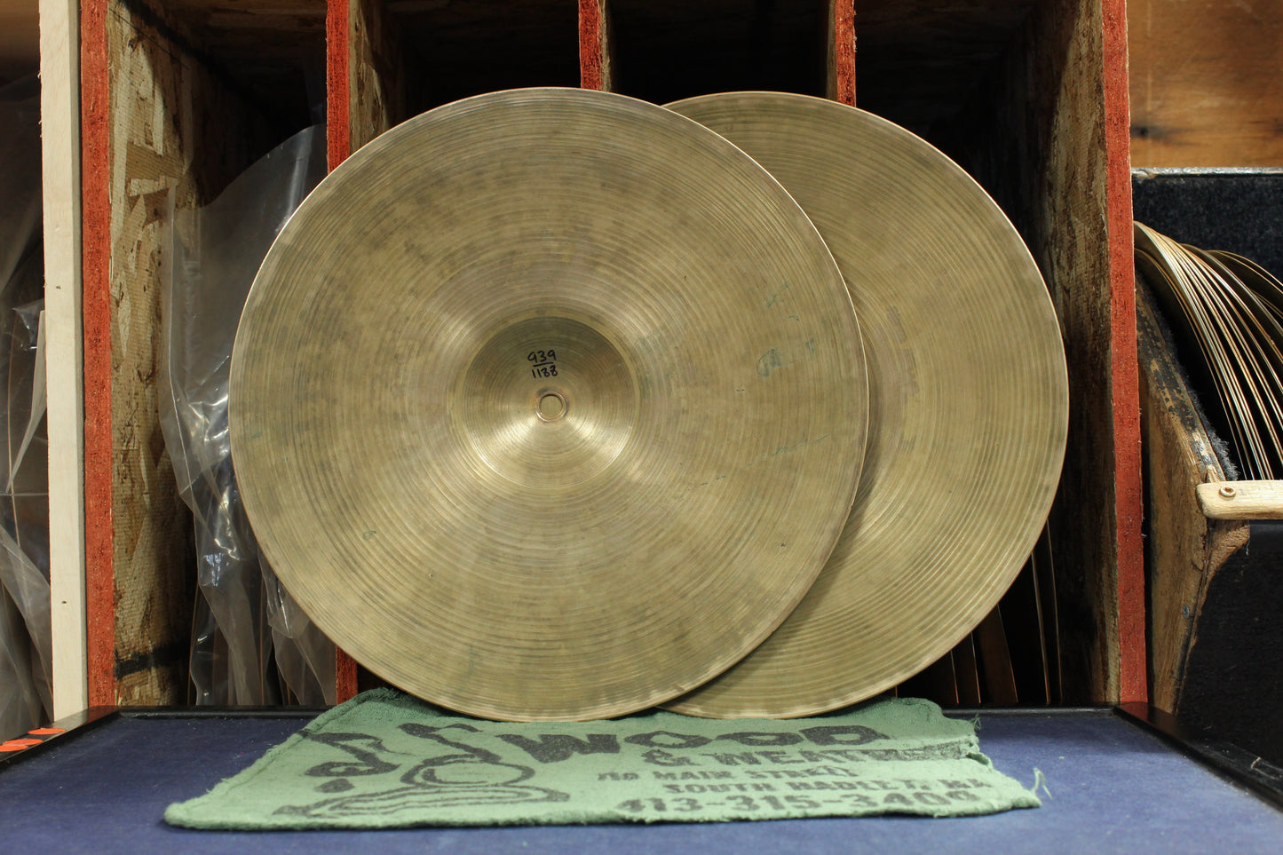 1960s A. Zildjian 14" Hi-Hats 939/1188g