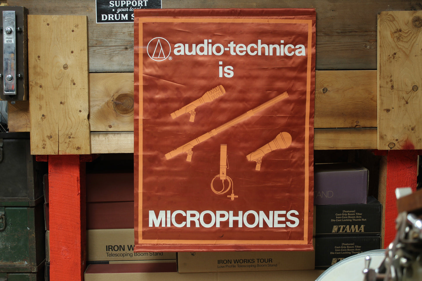 Vintage Audio-Technica Microphone Banner