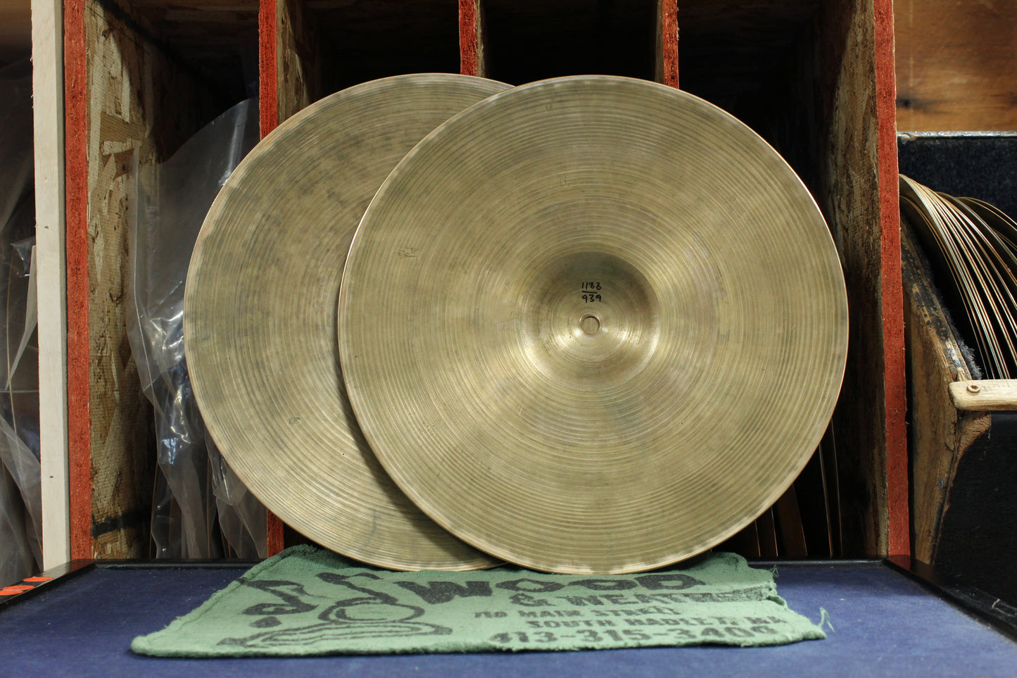 1960s A. Zildjian 14" Hi-Hats 939/1188g