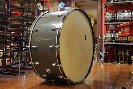 1960s Slingerland 18"x40" Concert Bass Drum in Gold Veiled Ebony Pearl