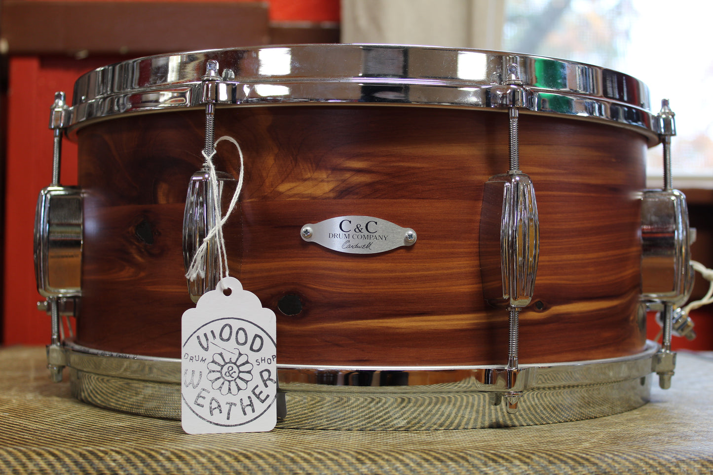 2022 C&C Drum Company Gladstone Cedar 6.5"x14" Snare Drum