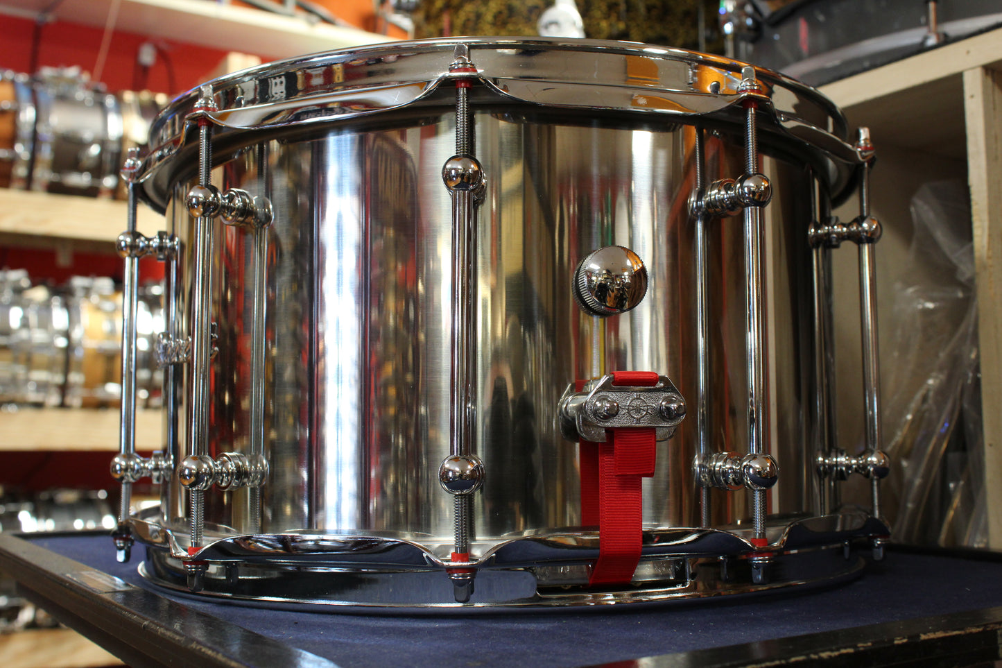 Dunnett Classic Stainless Steel Snare Drum 8"x14" Polished