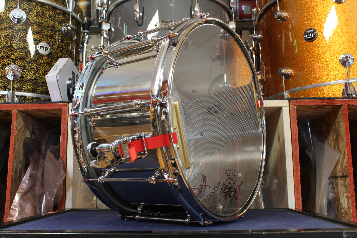 Dunnett Classic Stainless Steel Snare Drum 8"x14" Polished