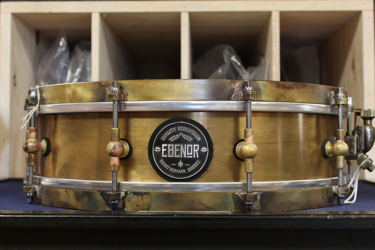 Ebenor Percussion 4"x14" Antique Brass Snare Drum