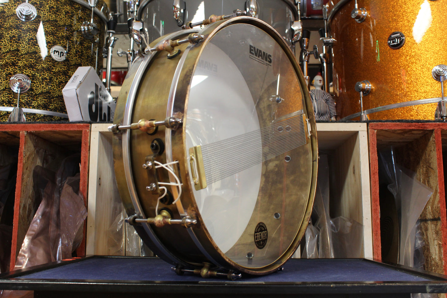 Ebenor Percussion 4"x14" Antique Brass Snare Drum