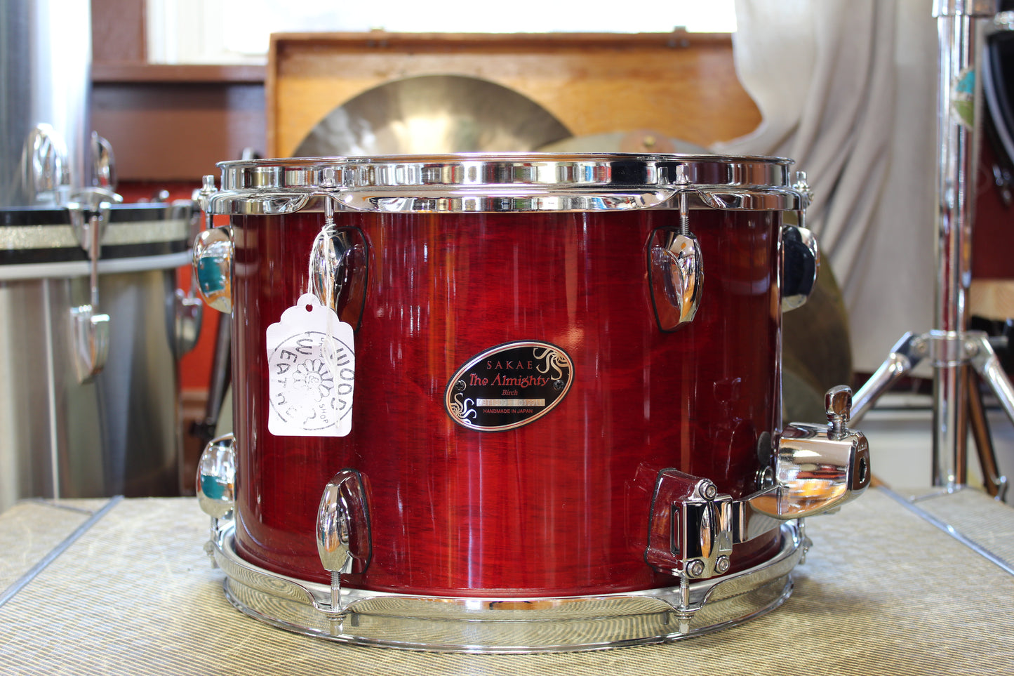 Sakae "The Almighty" Birch 9"x13" Tom Tom in Blood Lacquer