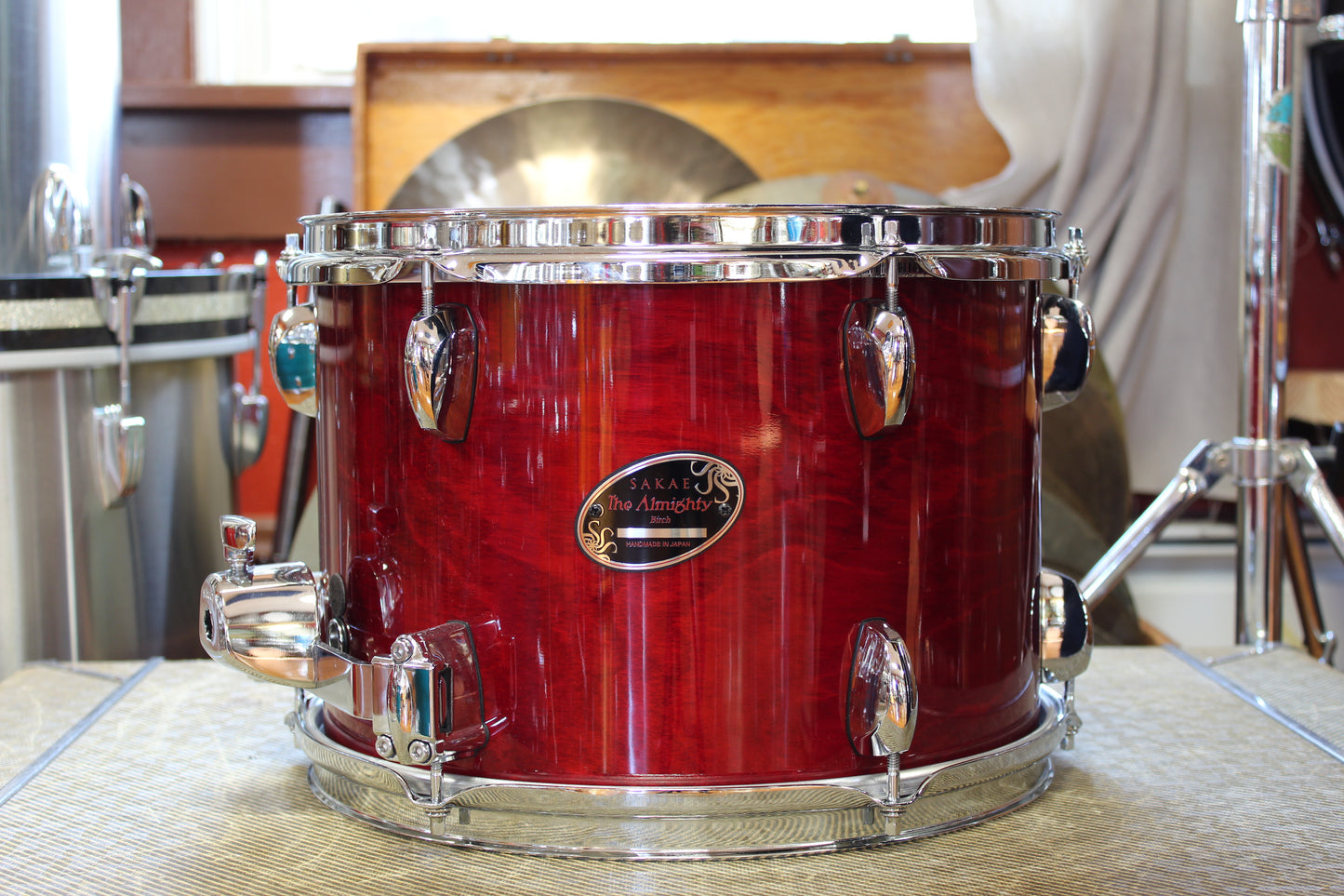 Sakae "The Almighty" Birch 9"x13" Tom Tom in Blood Lacquer