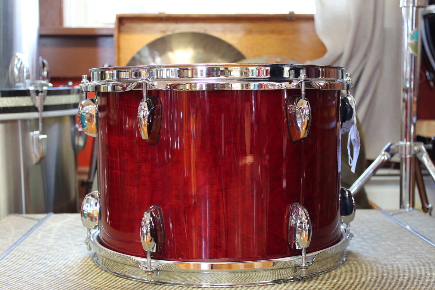 Sakae "The Almighty" Birch 9"x13" Tom Tom in Blood Lacquer