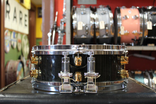 1990s Yamaha 5x13 Dave Weckl Signature Snare Drum in Black Lacquer