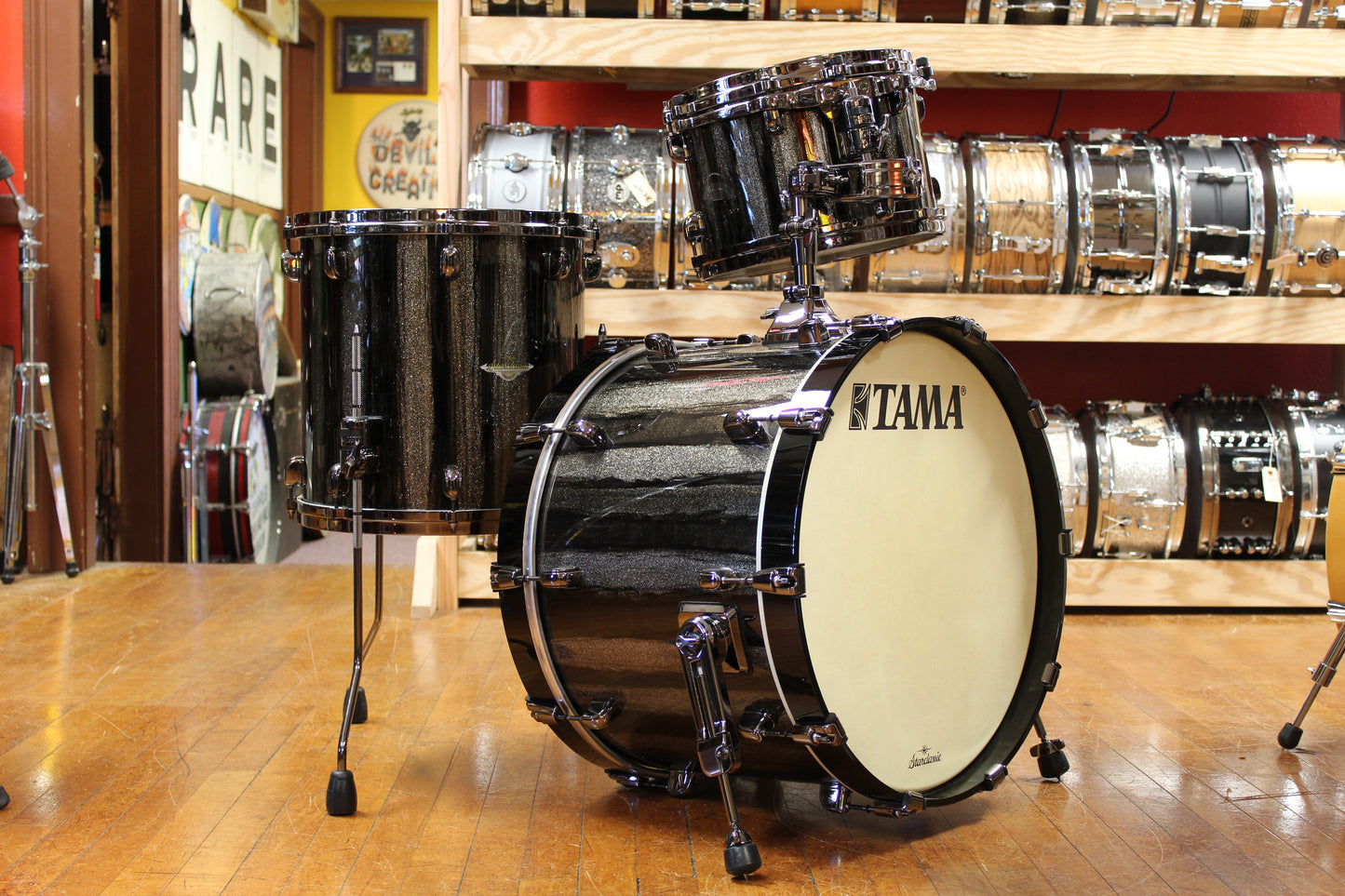 Tama Starclassic Maple in Black Clouds & Silver Linings 14x20 14x14 8x12