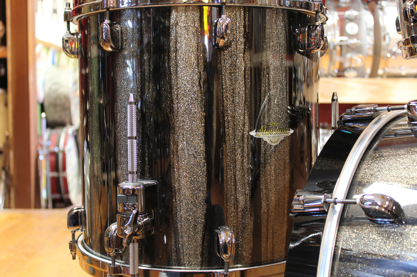 Tama Starclassic Maple in Black Clouds & Silver Linings 14x20 14x14 8x12