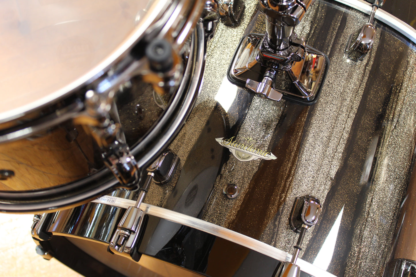 Tama Starclassic Maple in Black Clouds & Silver Linings 14x20 14x14 8x12