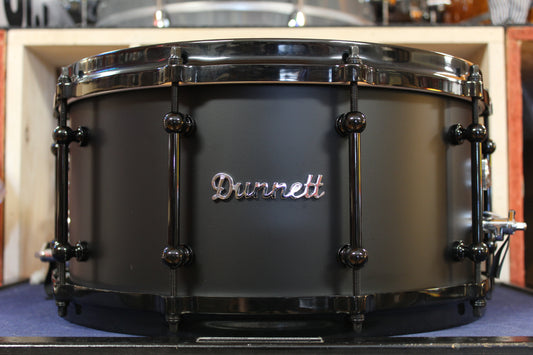 Dunnett Classic Titanium Tourbillon Snare Drum 7"x14" Matte Black