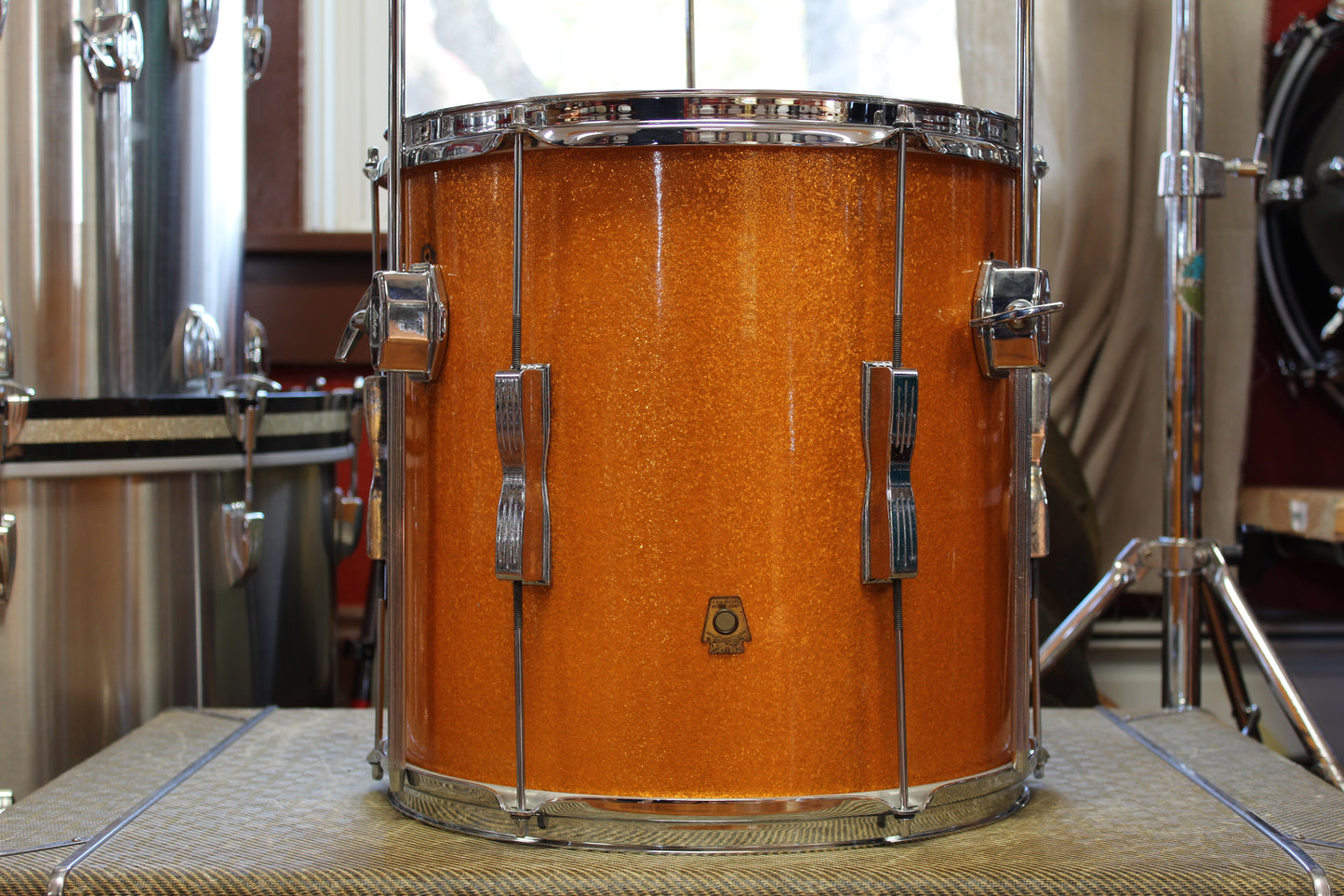 1960s Ludwig Club Date 14x20 14x14 in Gold Sparkle