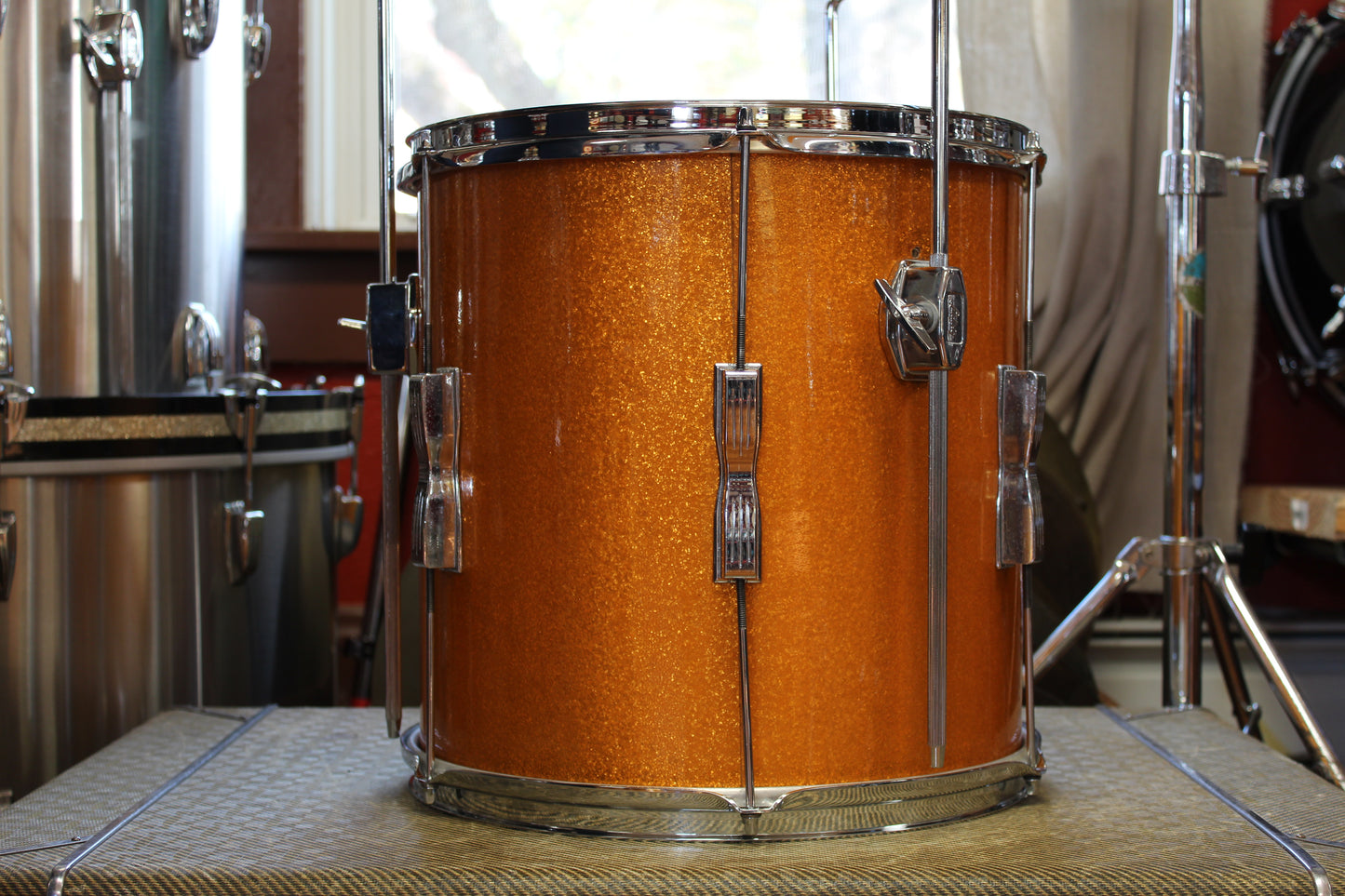 1960s Ludwig Club Date 14x20 14x14 in Gold Sparkle