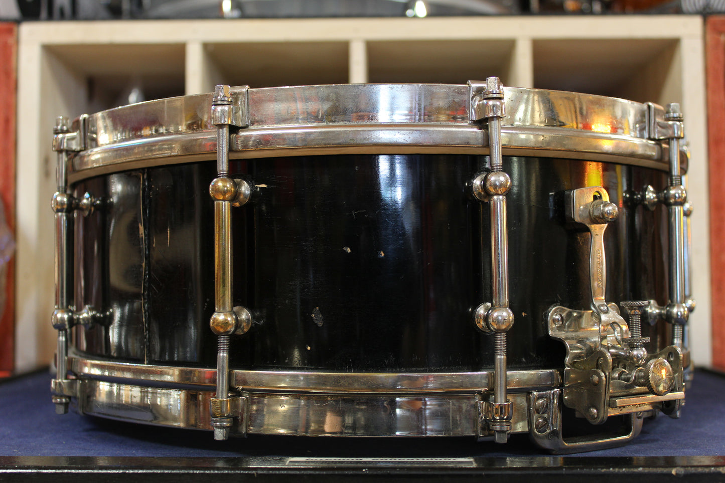 1933 Slingerland 5"x14" DUALL Snare Drum in Black Lacquer