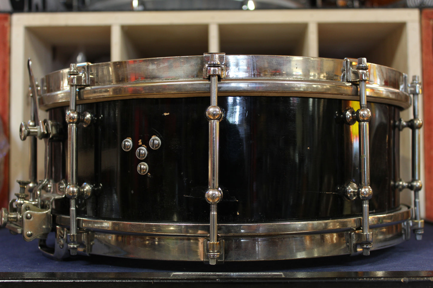 1933 Slingerland 5"x14" DUALL Snare Drum in Black Lacquer