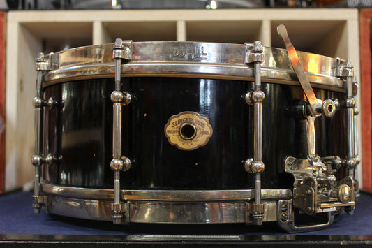 1933 Slingerland 5"x14" DUALL Snare Drum in Black Lacquer