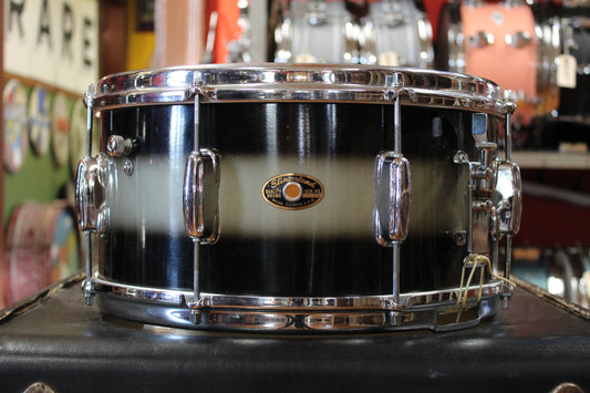 1964 Slingerland 7x14 Hollywood Ace Model Snare Drum in Black and Silver Duco