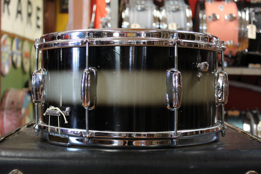 1964 Slingerland 7x14 Hollywood Ace Model Snare Drum in Black and Silver Duco