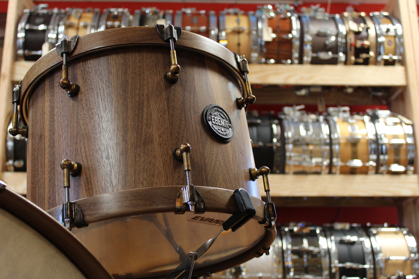 Ebenor Percussion Black Walnut Drum Kit 14x26 16x18 16x16 10x14