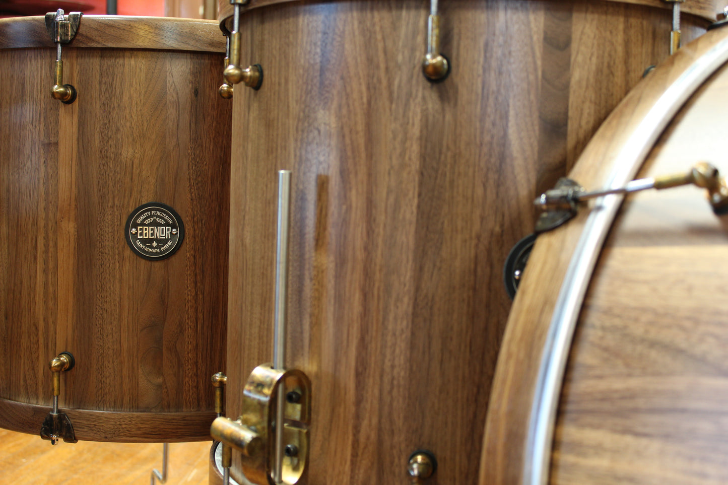 Ebenor Percussion Black Walnut Drum Kit 14x26 16x18 16x16 10x14