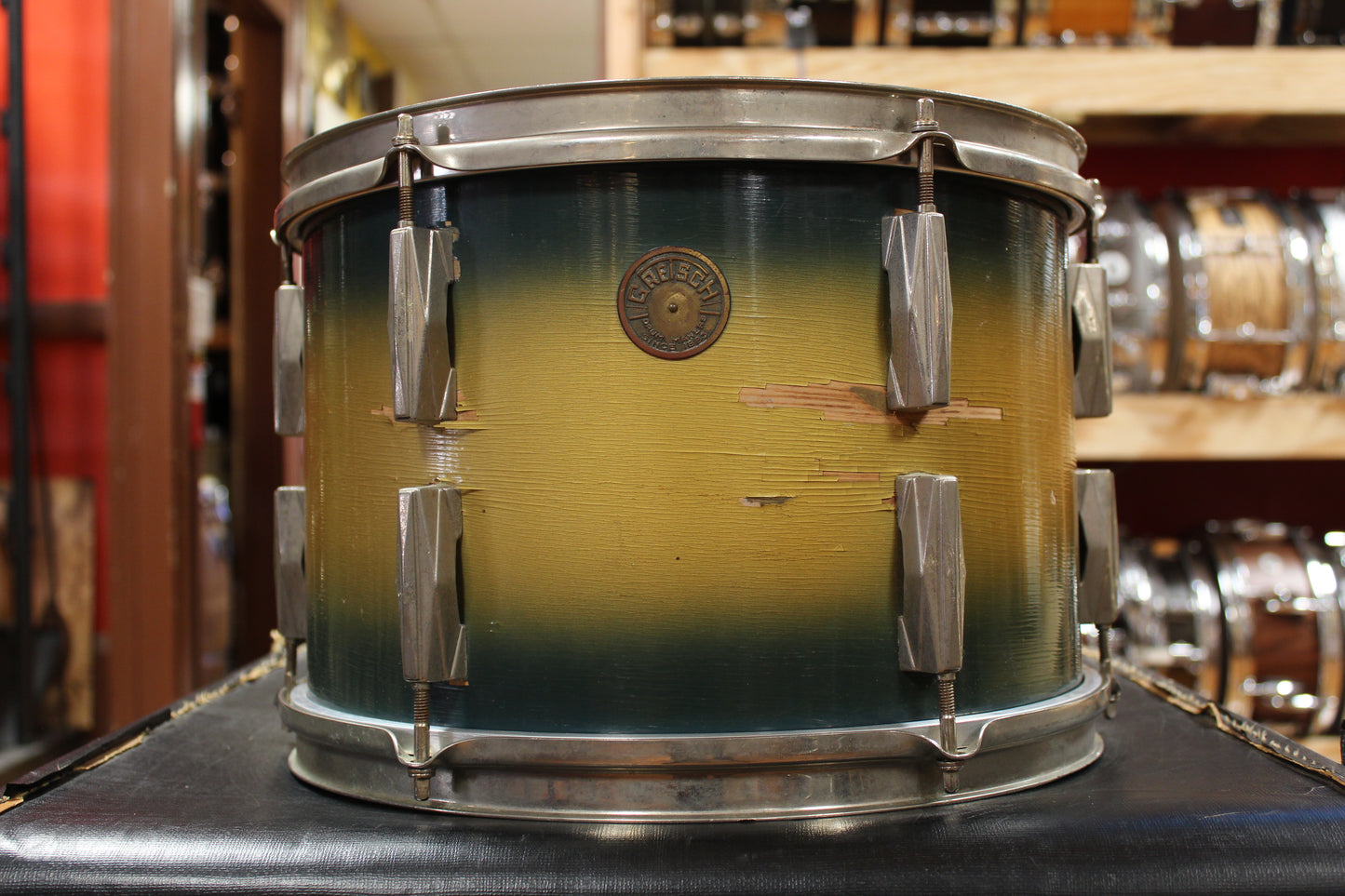 1930s Gretsch 9x13 Tom in Blue and Gold Duco