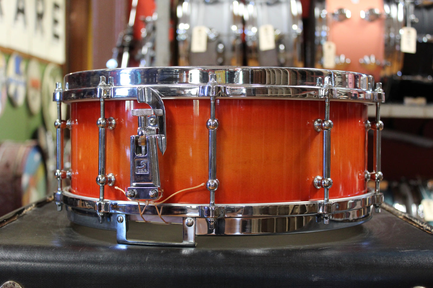 1990s Slingerland 5.5x14 Studio King Model Snare Drum in Sunburst