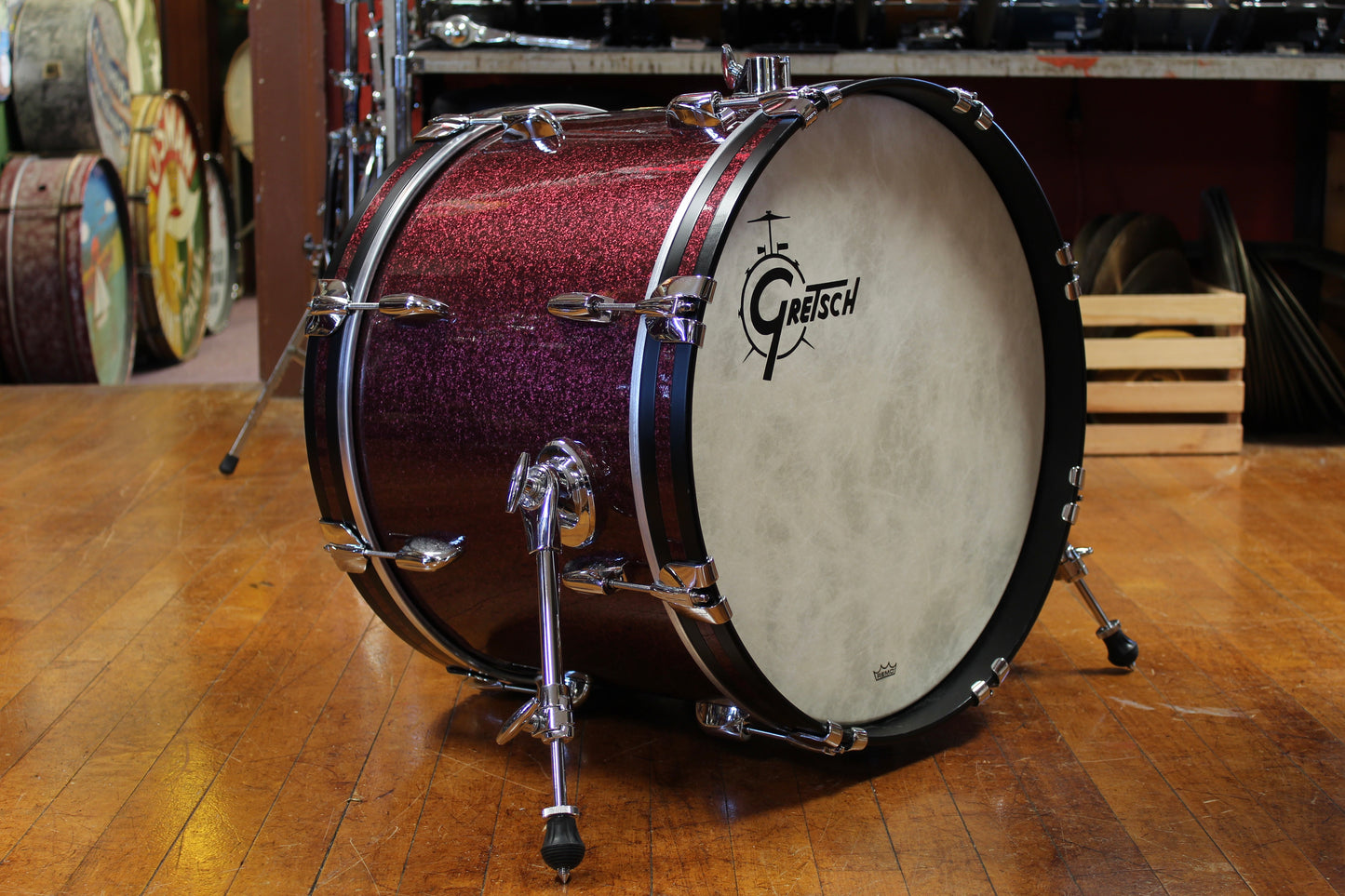 Gretsch USA Custom Outfit in Burgundy Sparkle 14x20 7x10 8x12 14x14 14x16