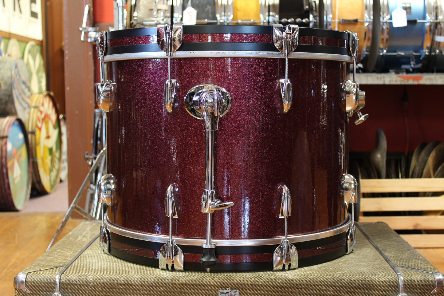 Gretsch USA Custom Outfit in Burgundy Sparkle 14x20 7x10 8x12 14x14 14x16