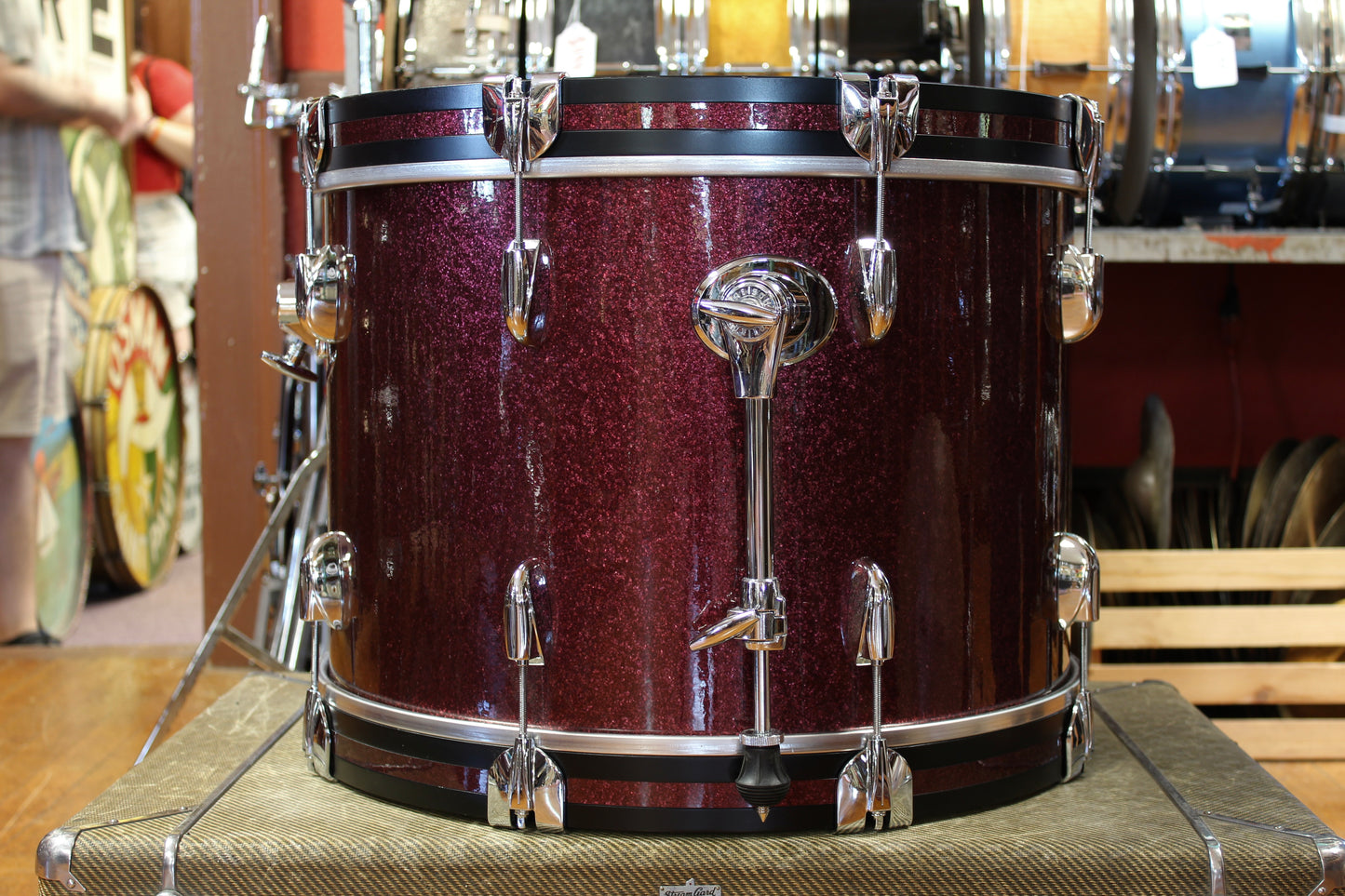 Gretsch USA Custom Outfit in Burgundy Sparkle 14x20 7x10 8x12 14x14 14x16