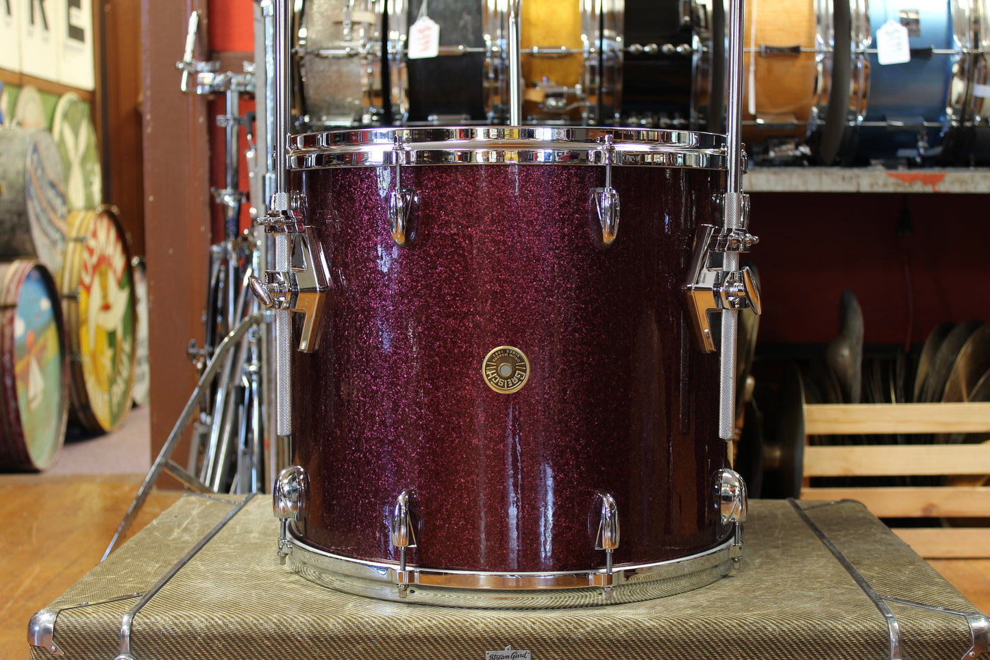 Gretsch USA Custom Outfit in Burgundy Sparkle 14x20 7x10 8x12 14x14 14x16