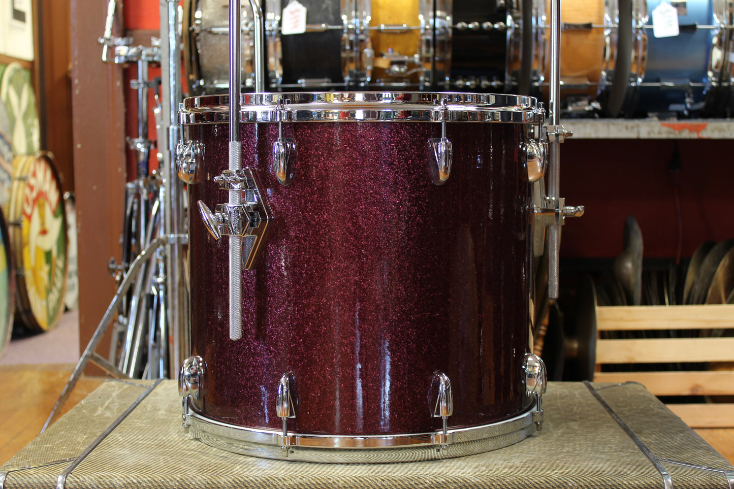 Gretsch USA Custom Outfit in Burgundy Sparkle 14x20 7x10 8x12 14x14 14x16