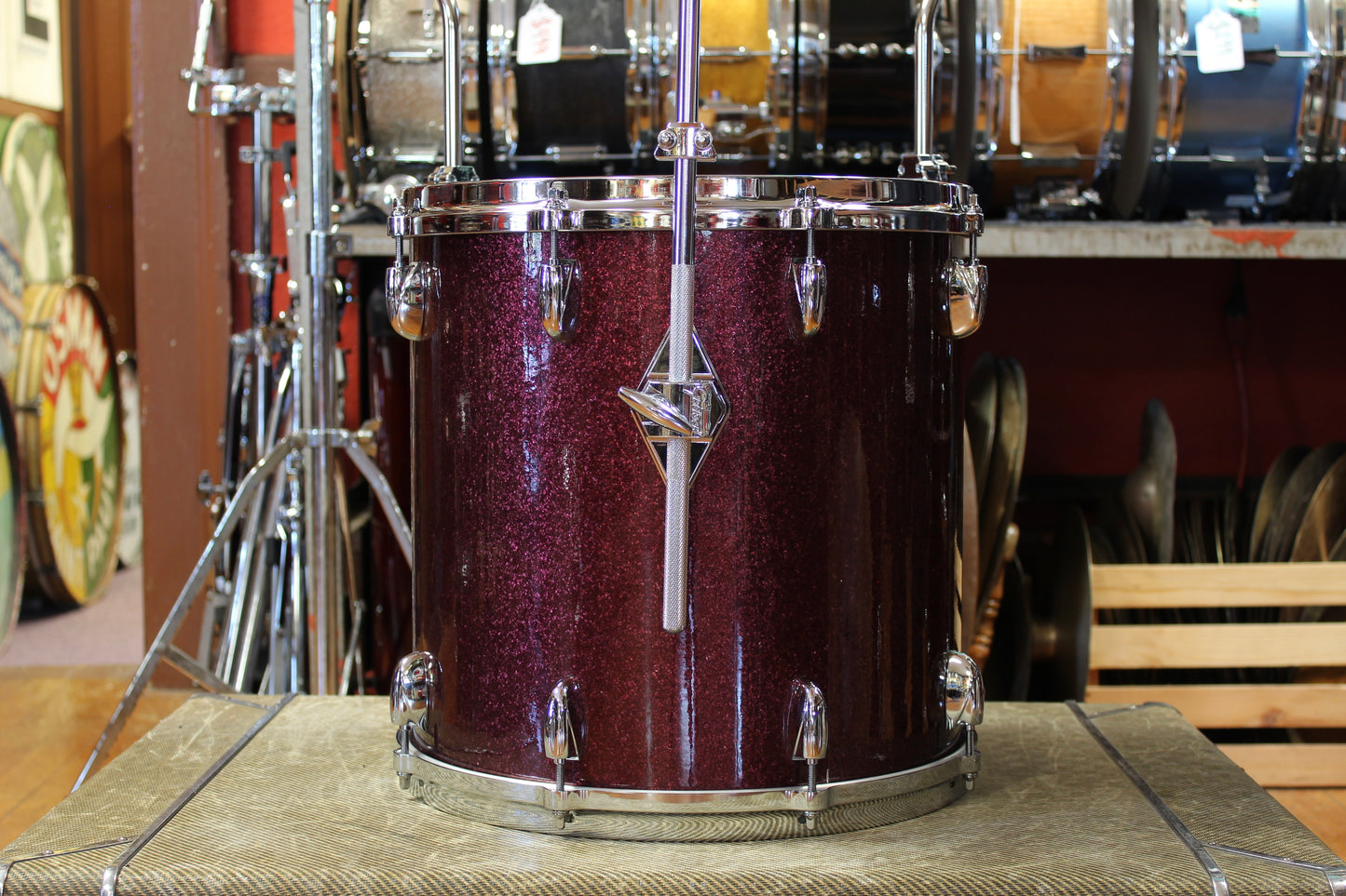 Gretsch USA Custom Outfit in Burgundy Sparkle 14x20 7x10 8x12 14x14 14x16