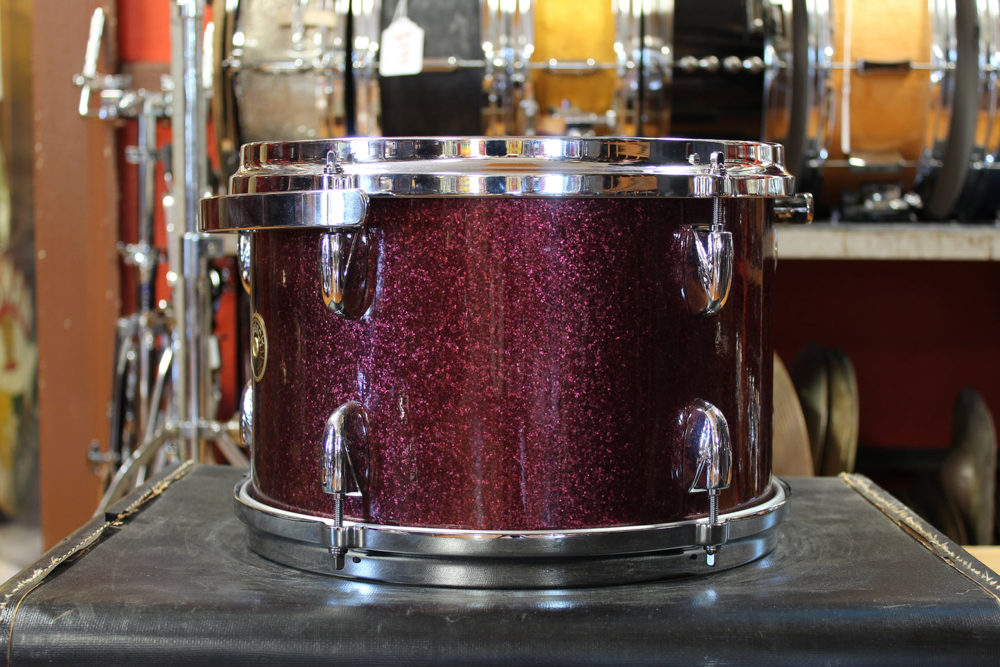 Gretsch USA Custom Outfit in Burgundy Sparkle 14x20 7x10 8x12 14x14 14x16