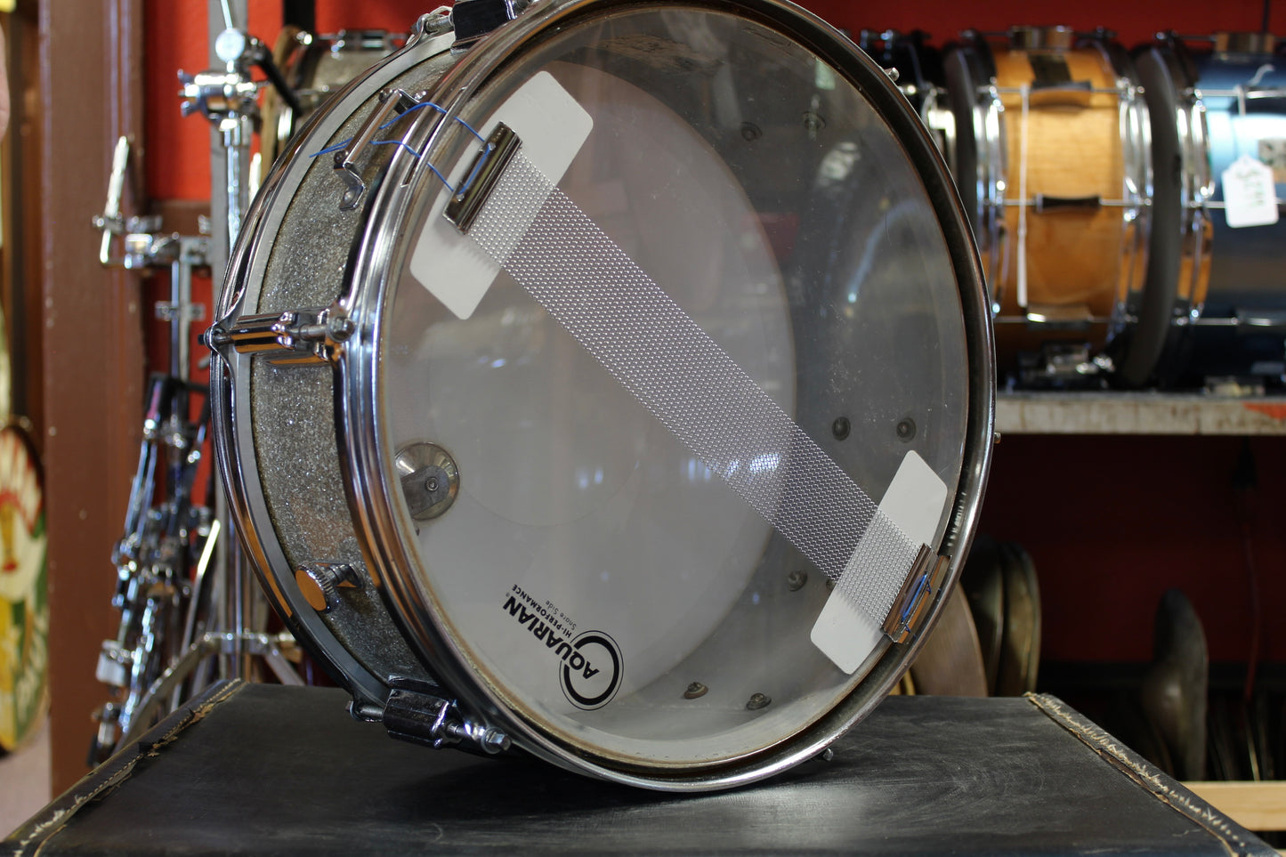 1960's Rogers 5x14 Luxor Snare Drum in Silver Sparkle