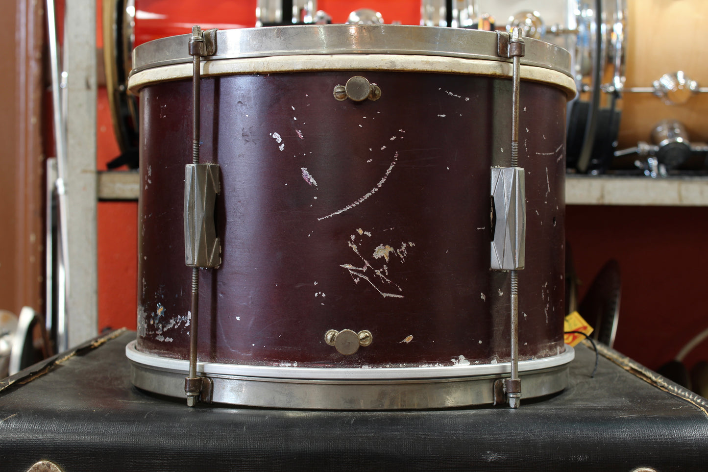 1940s Gretsch 9x13 Tom in Burgundy Lacquer