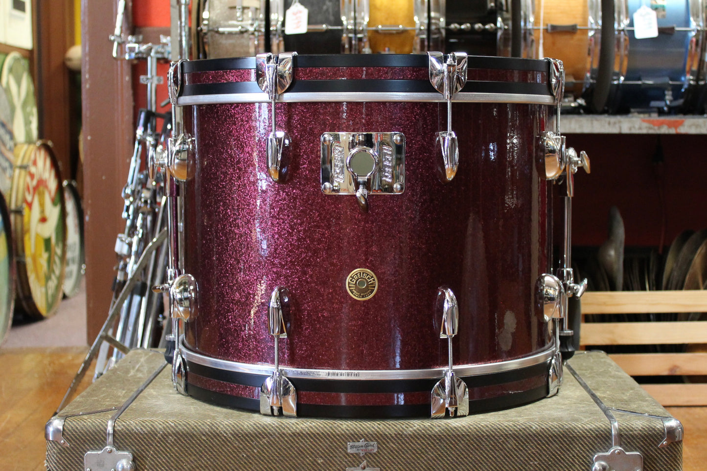 Gretsch USA Custom Outfit in Burgundy Sparkle 14x20 7x10 8x12 14x14 14x16