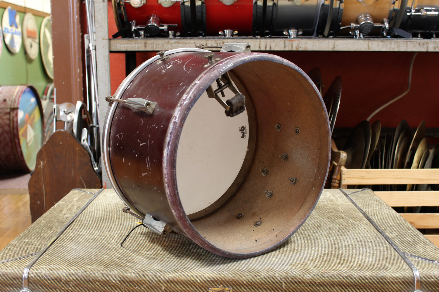 1940s Gretsch 9x13 Tom in Burgundy Lacquer