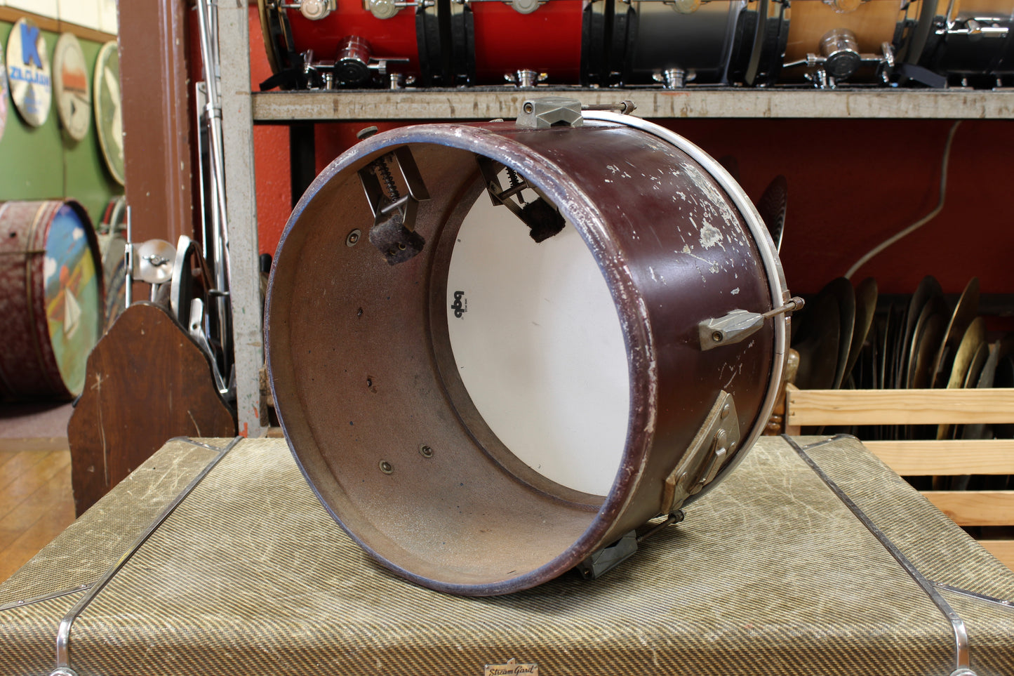 1940s Gretsch 9x13 Tom in Burgundy Lacquer
