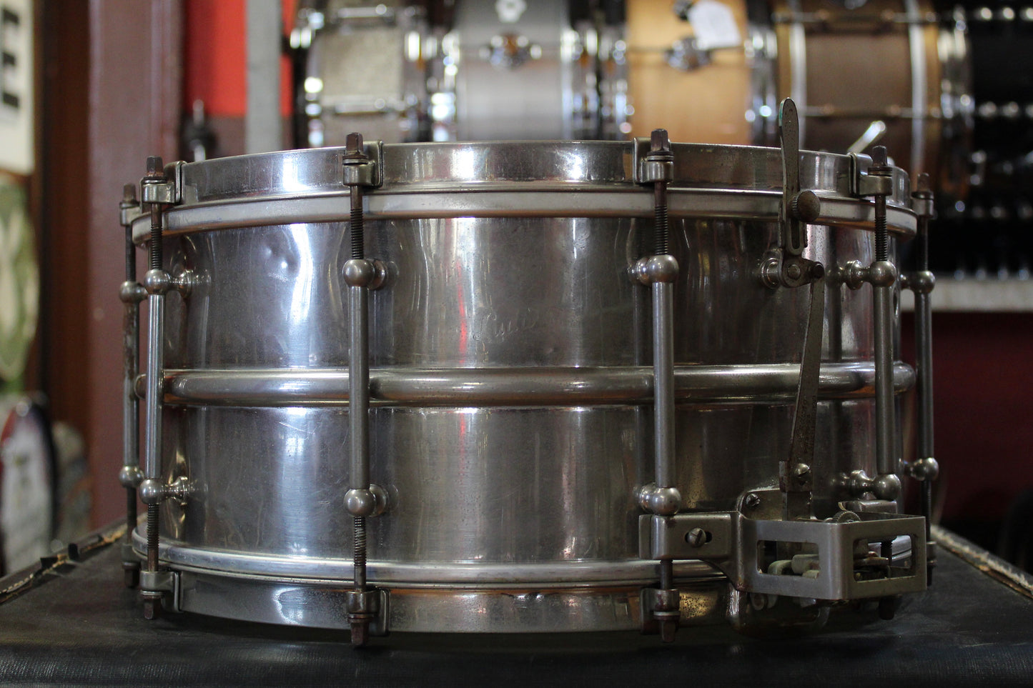 1920s Ludwig 6.5x14 Super Sensitive Nickel Over Brass Snare Drum