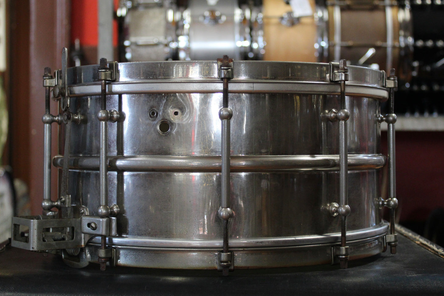 1920s Ludwig 6.5x14 Super Sensitive Nickel Over Brass Snare Drum
