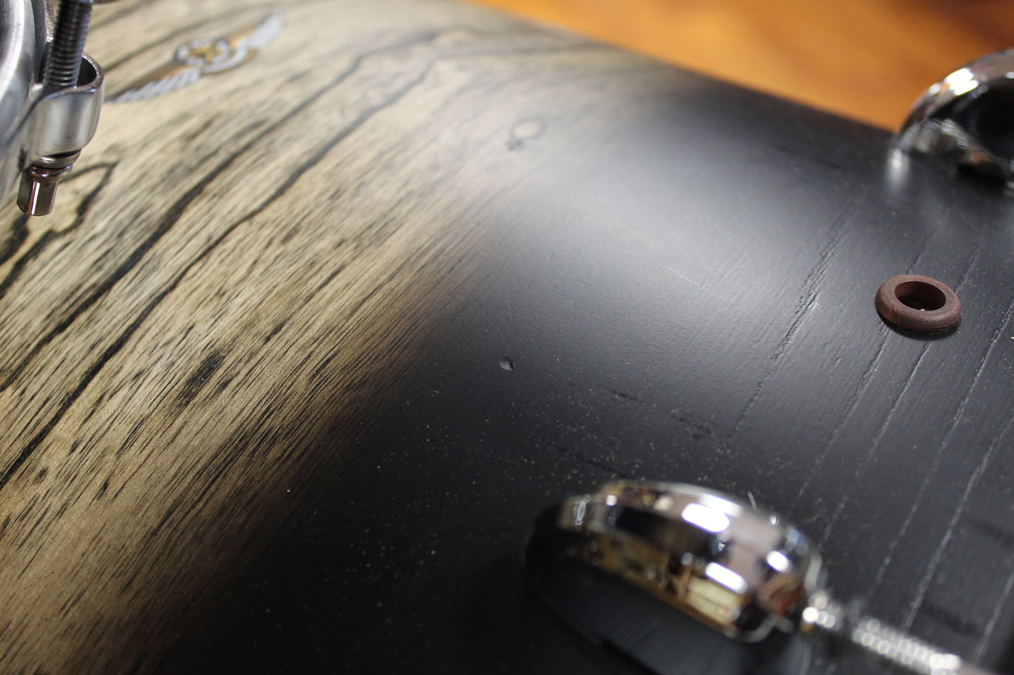 Tama Star Walnut in Satin Black Japanese Sen Burst 18x20 16x16 8x12