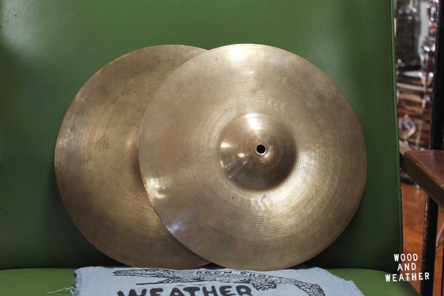 1930-40s A. Zildjian 12" First Stamp Hi-Hat Cymbals 320/340g