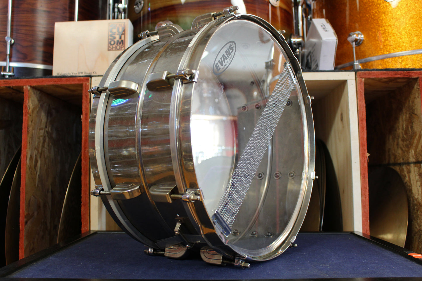 1930s Leedy 6.5x14 Nickel Over Brass Snare Drum