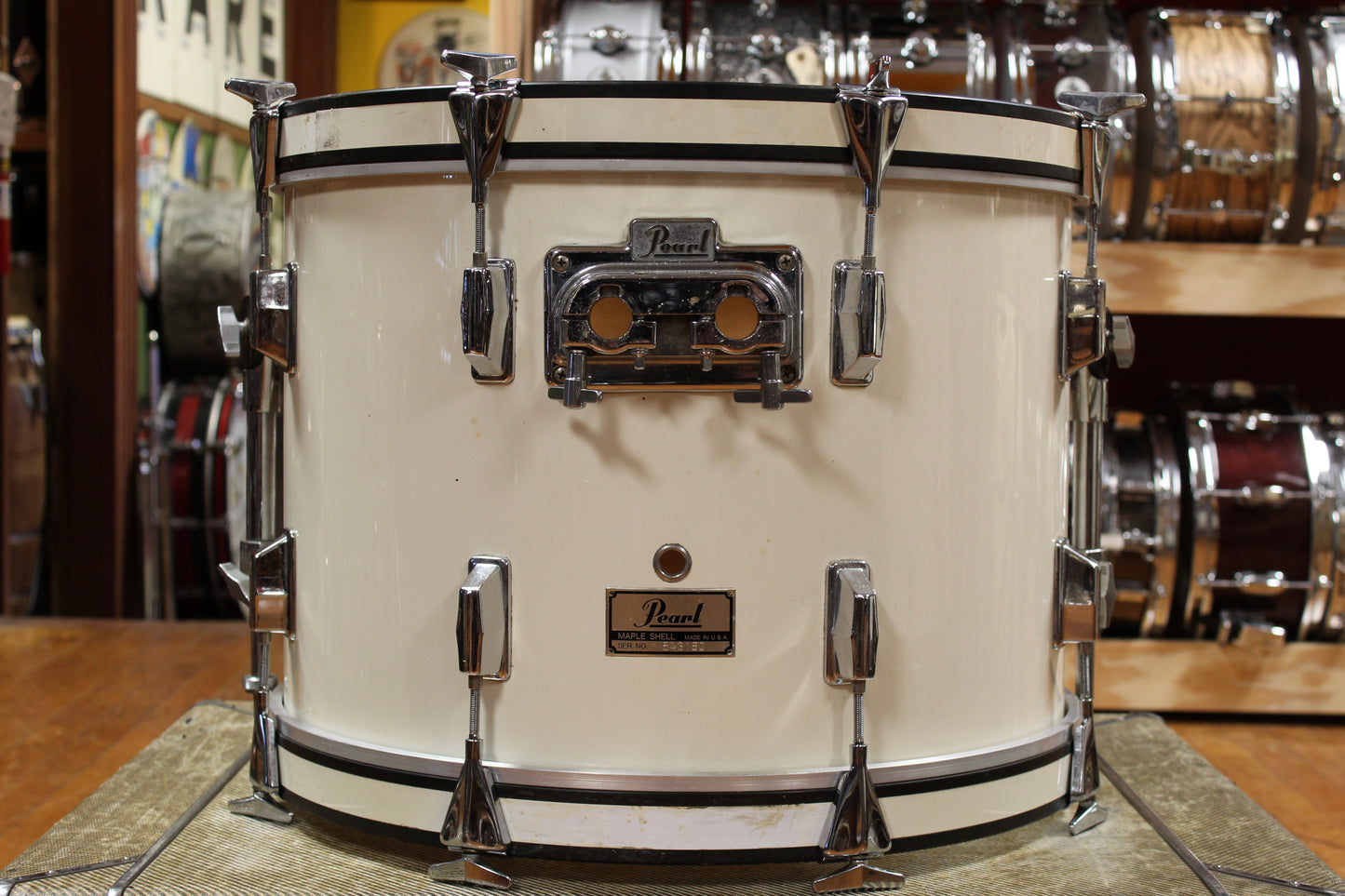 1980s Pearl Maple Shell Outfit in White Gloss 14x20 8x12 9x13 16x16
